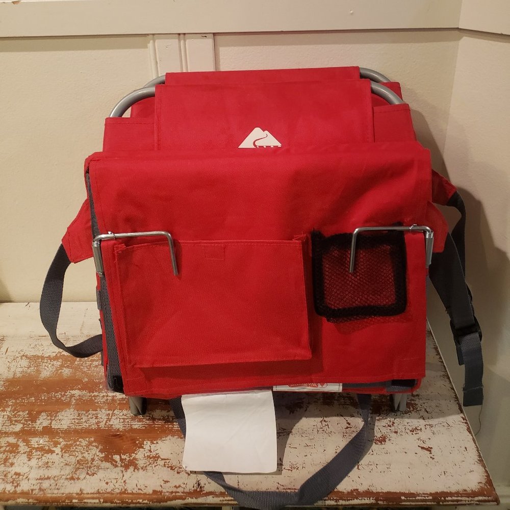Ozark Trail Stadium Folding Seat in Red Price includes 2 [Used - Very Good]